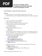 University of Technology, Jamaica School of Computing and Information Technology Advanced Programming (CIT3009)