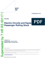 Electric Circuits and Equipment For Passenger Rolling Stock: T HR Rs 00117 ST