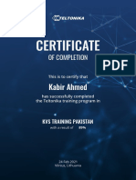 KVS Training Certificate