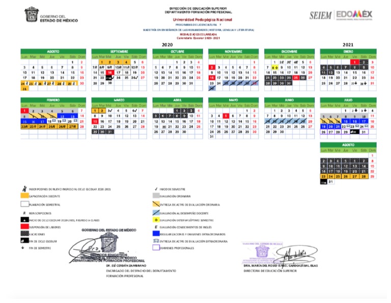 Calendario UPN 2021 PDF