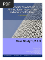 Case Study On American Airlines, Baxter International and Advanced Photonics