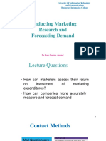 Conducting Marketing Research and Forecasting Demand