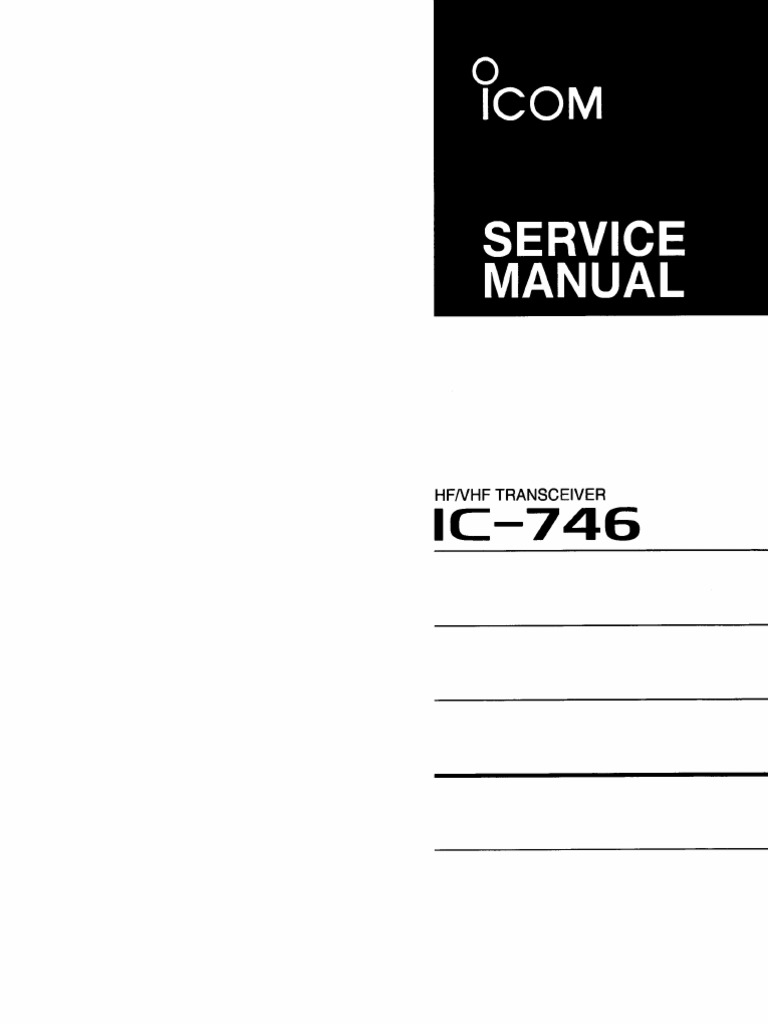 IC-746 Service Manual | PDF
