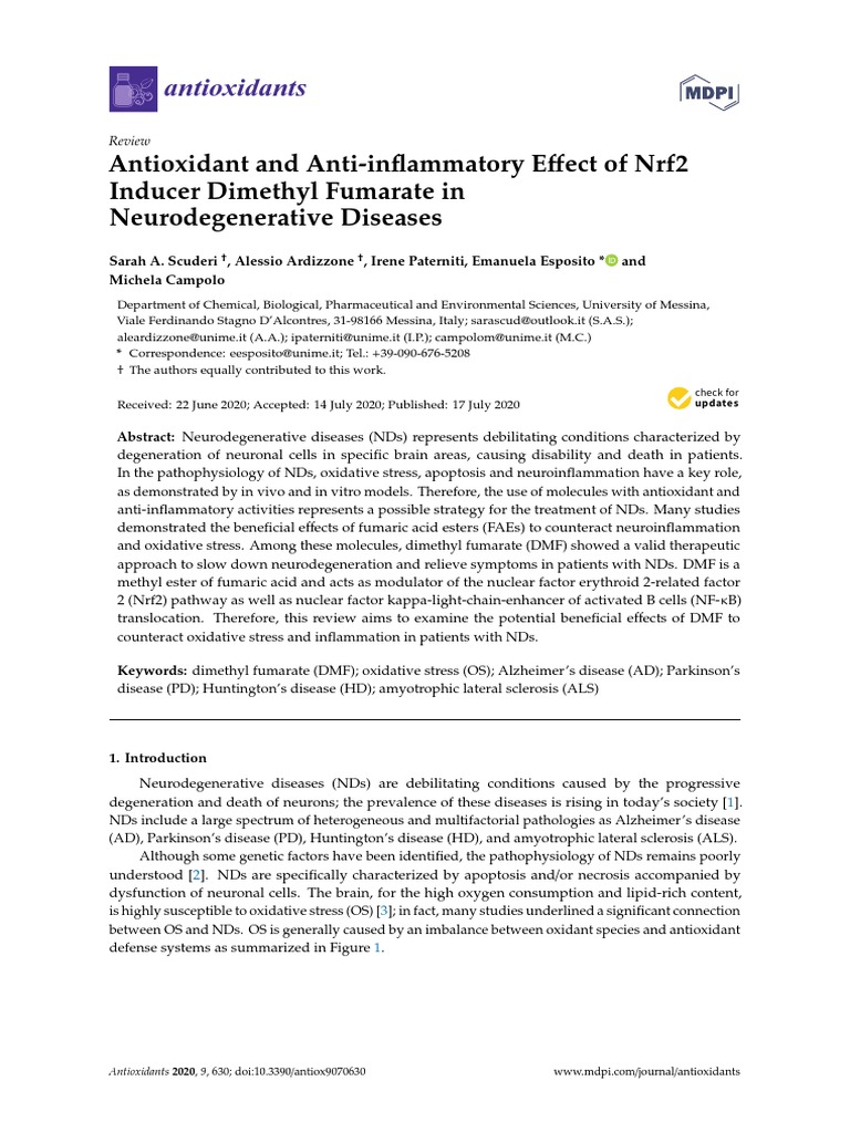 Antioxidant and Anti-Inflammatory Effect of Nrf2.2020 | PDF ...