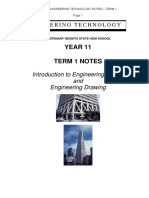 Year 11 Term 1 Notes: Introduction To Engineering Statics and Engineering Drawing