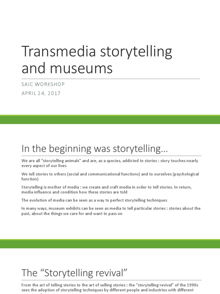Transmedia Storytelling in Museums | PDF | Storytelling | Vincent Van Gogh