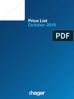 Price List: October 2019