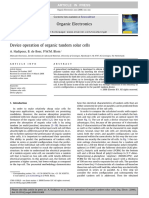 Device Operation of Organic Tandem Solar Cells