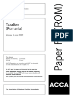Taxation (Romania) : Monday 1 June 2009