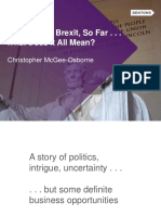 The Story of Brexit: Politics, Intrigue and Opportunities