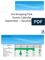 Events Calendar Sept - Dec - Oradea
