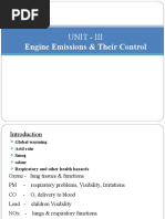 Engine Emissions & Their Control: Unit - Iii