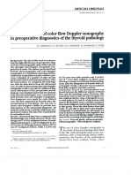 Role of color flow Doppler sonography in preoperative diagnostics of the thyroid pathology