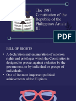 Group 2 The 1987 Constitution of The Republic of The Philippines Article III