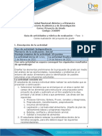 Guia de Actividades y Rúbrica de Evaluación Fase 1 - Contextualización Del Proyecto de Grado