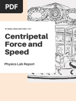 Centripetal Force and Speed: Physics Lab Report