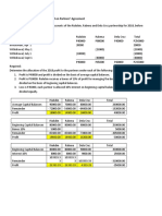 Problem #15 Distribution of Profits or Losses Based On Partners' Agreement