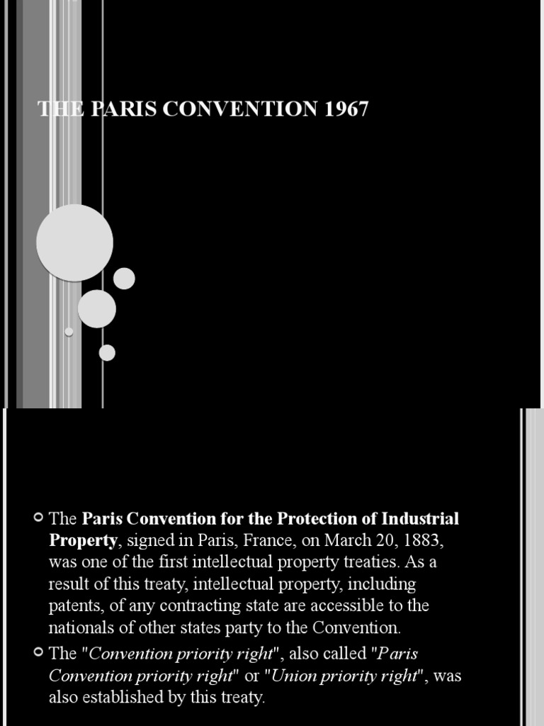 The Paris Convention | PDF | Priority Right | Patent - Trademark Office In Paris Convention