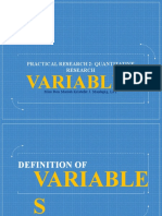 Variables: Practical Research 2: Quantitative Research