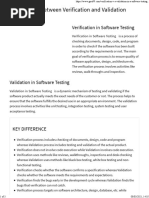 Difference Between Verification and Validation