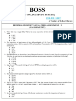 Calorimetry Assignment Solutions