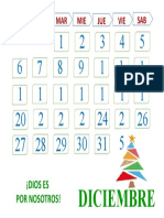 Calendario Diciembre 2020