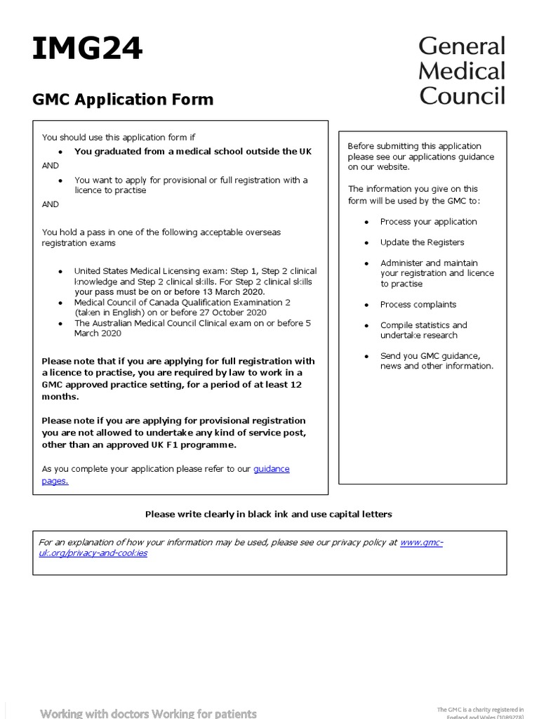 GMC Application Form For IMGs | PDF | Race And Ethnicity In The United ...