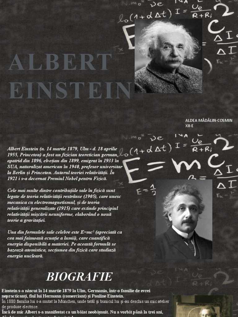 Aldea-Proiect - Albert Einstein | PDF