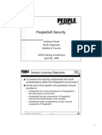 Peoplesoft Security: Session Learning Objectives