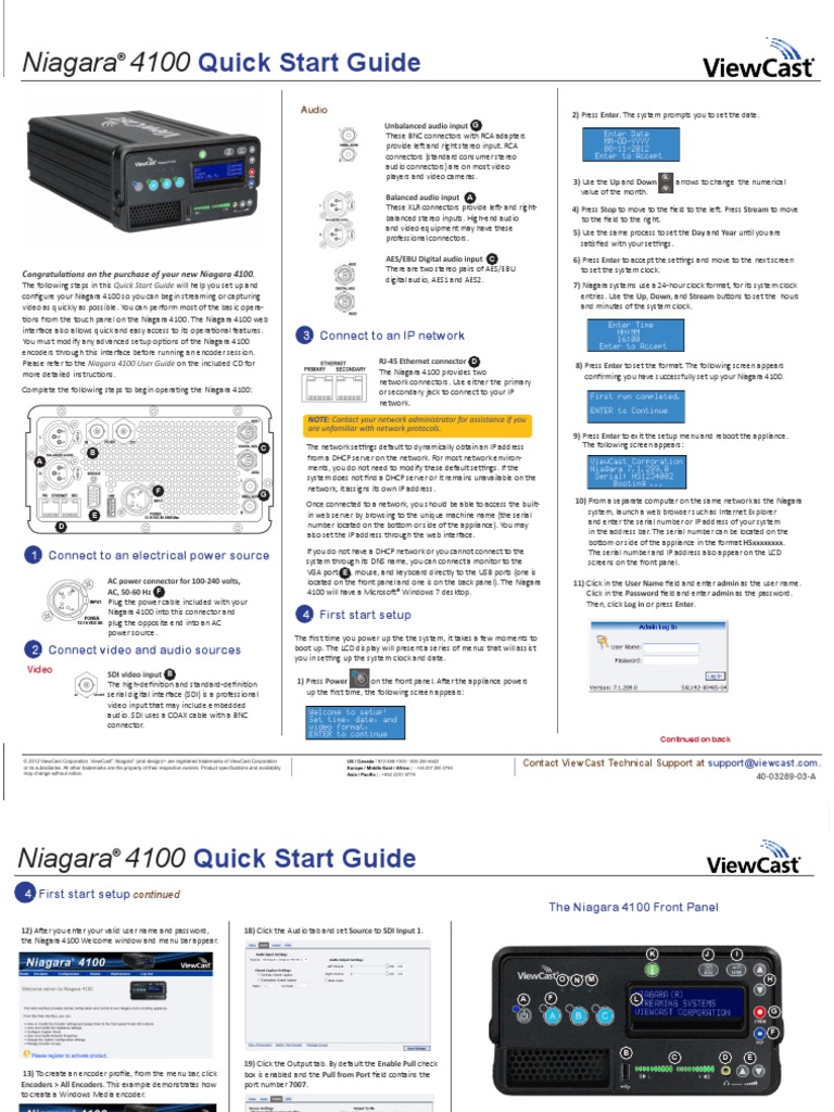 Niagara 4100: Quick Start Guide | PDF | Ip Address | Computer Network