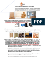 Home Moving Preparation and Packing Instructions