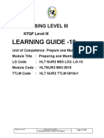 Learning Guide - 10: Nursing Level Iii