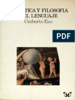 Semiótica y Filosofía Del Lenguaje by Umberto Eco