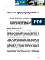 15.02.2021 Bajan Contagios, Pacientes en Hospitalización y UCIS