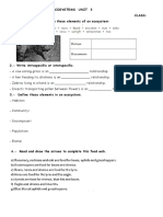 Year 5 Ecosystems Test