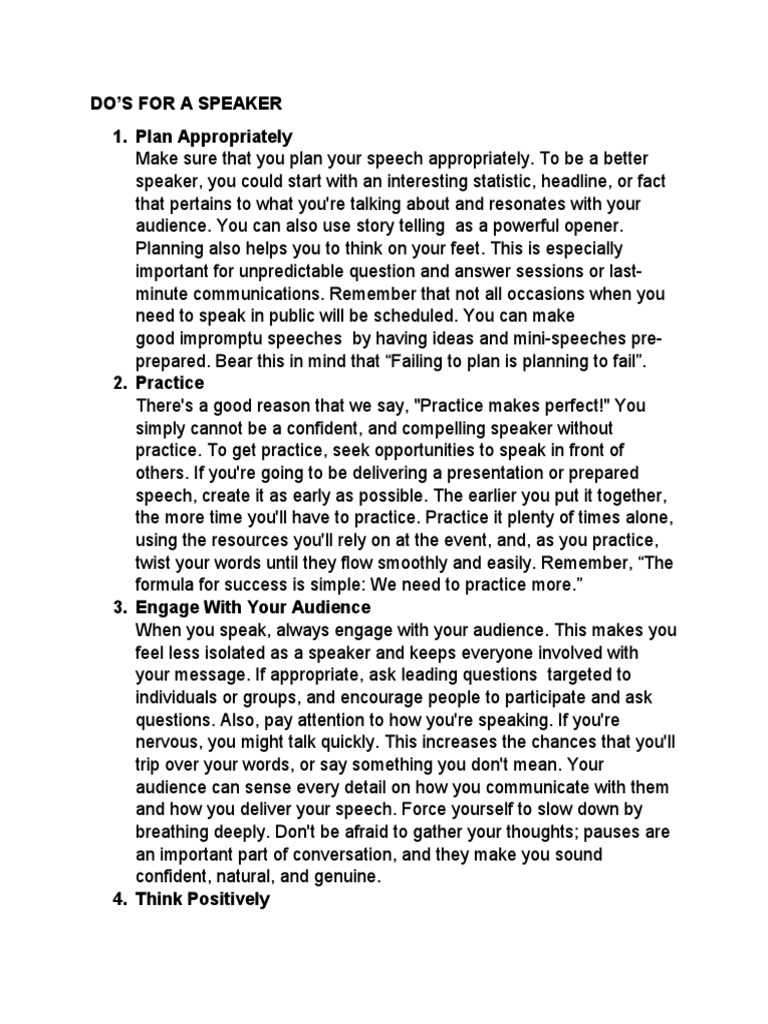 Essential Public Speaking Tips | PDF | Persuasion | Breathing
