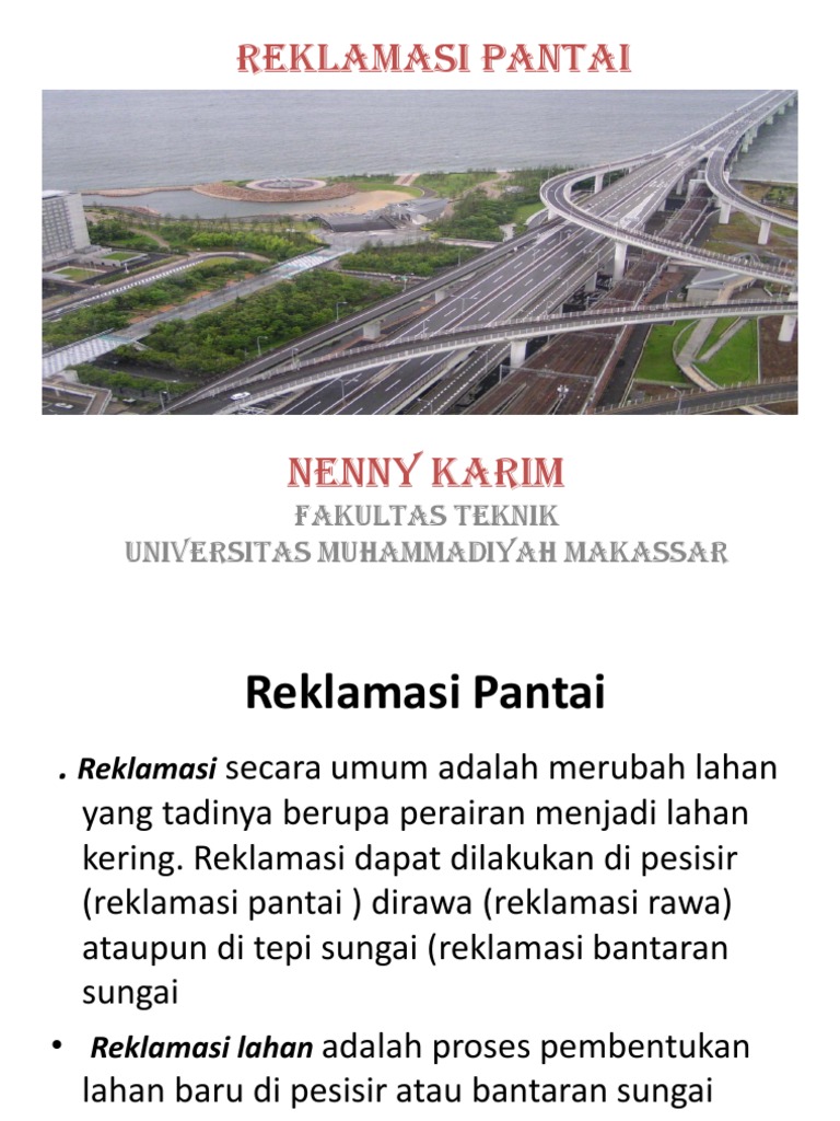 Reklamasi Pantai: Metode dan Dampak | PDF | Sains & Matematika