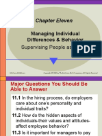 Chapter Eleven: Managing Individual Differences & Behavior