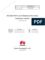 WCDMA RNP List of Material of The Indoor Distributed System-20040716-A-1.0