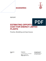 Estimating Opportunity Cost For Energy Limited Plants: Prepared For: Prepared By: Concept Economics