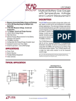 Features Description: LTC2943 Multicell Battery Gas Gauge With Temperature, Voltage and Current Measurement