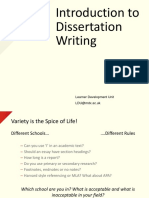 Introduction To Dissertation Writing