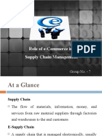 Role of E-Commerce in Supply Chain Management: Group No. - 7