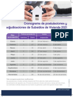 Cronograma Postulaciones y Adjudicaciones 2021