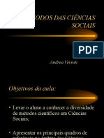 Métodos Das Ciências Sociais