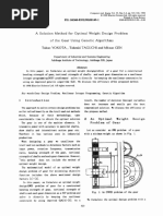 A Solution Method For Optimal Weight Design Problem