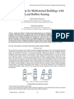 Base Isolation For Multistoried Buildings With Lead Rubber Bearing