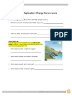Student Exploration: Energy Conversions: Prior Knowledge Questions (Do These BEFORE Using The Gizmo