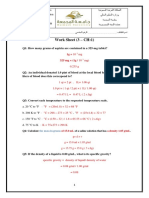 Work Sheet (3 - CH:1) : 1g 10 325 MG × (1g / 10