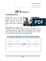 Aristotle's: Model of Communication